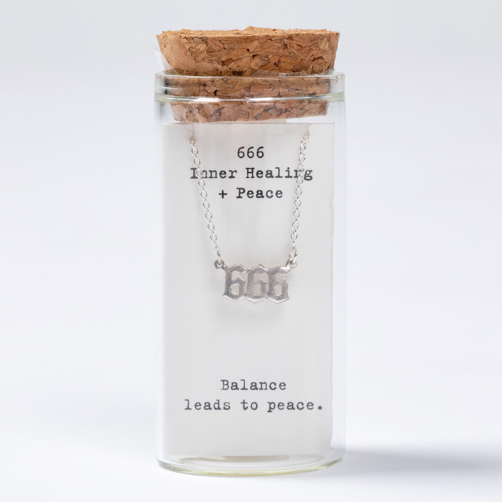 Sterling Angel Number Necklace in a Bottle Gift