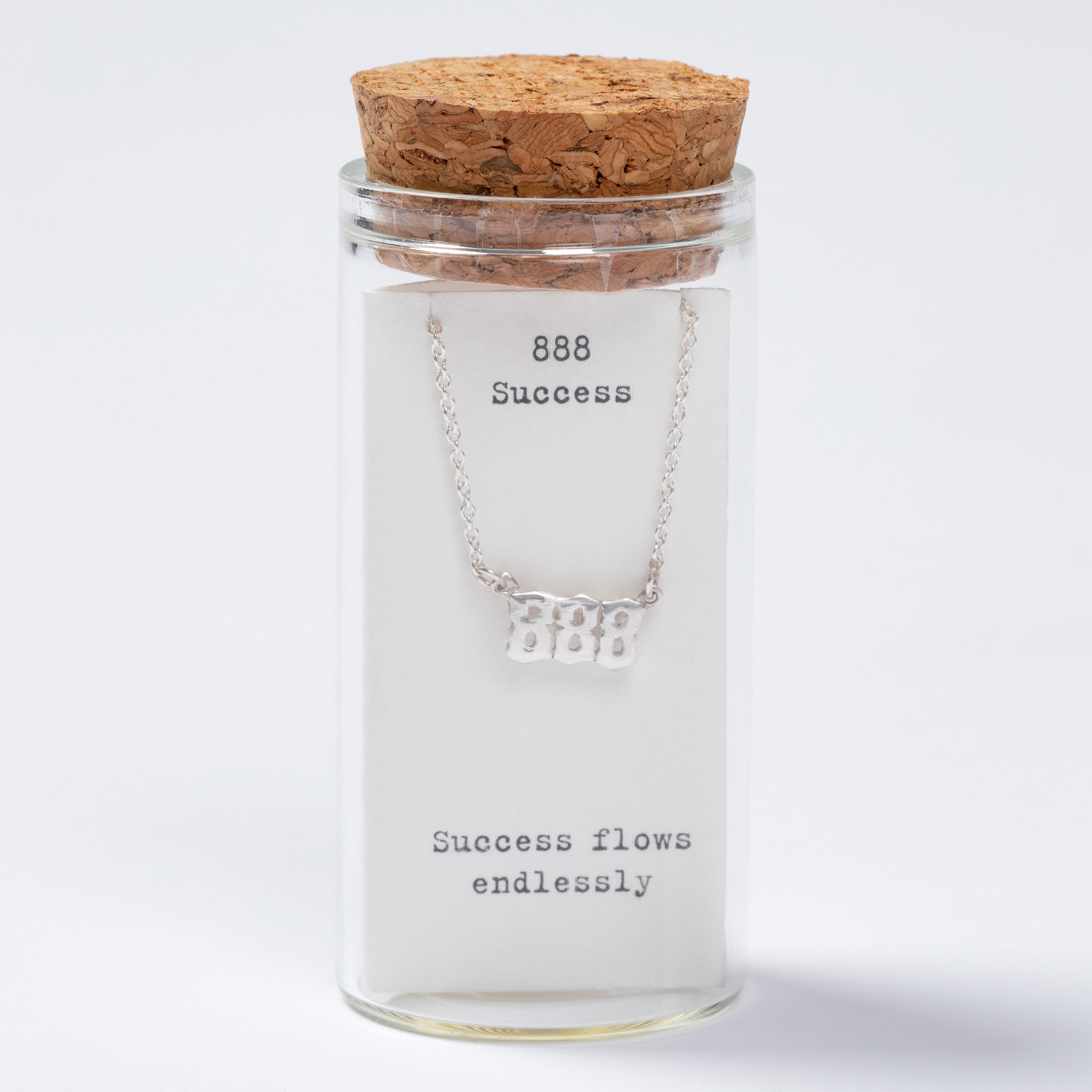 Sterling Angel Number Necklace in a Bottle Gift